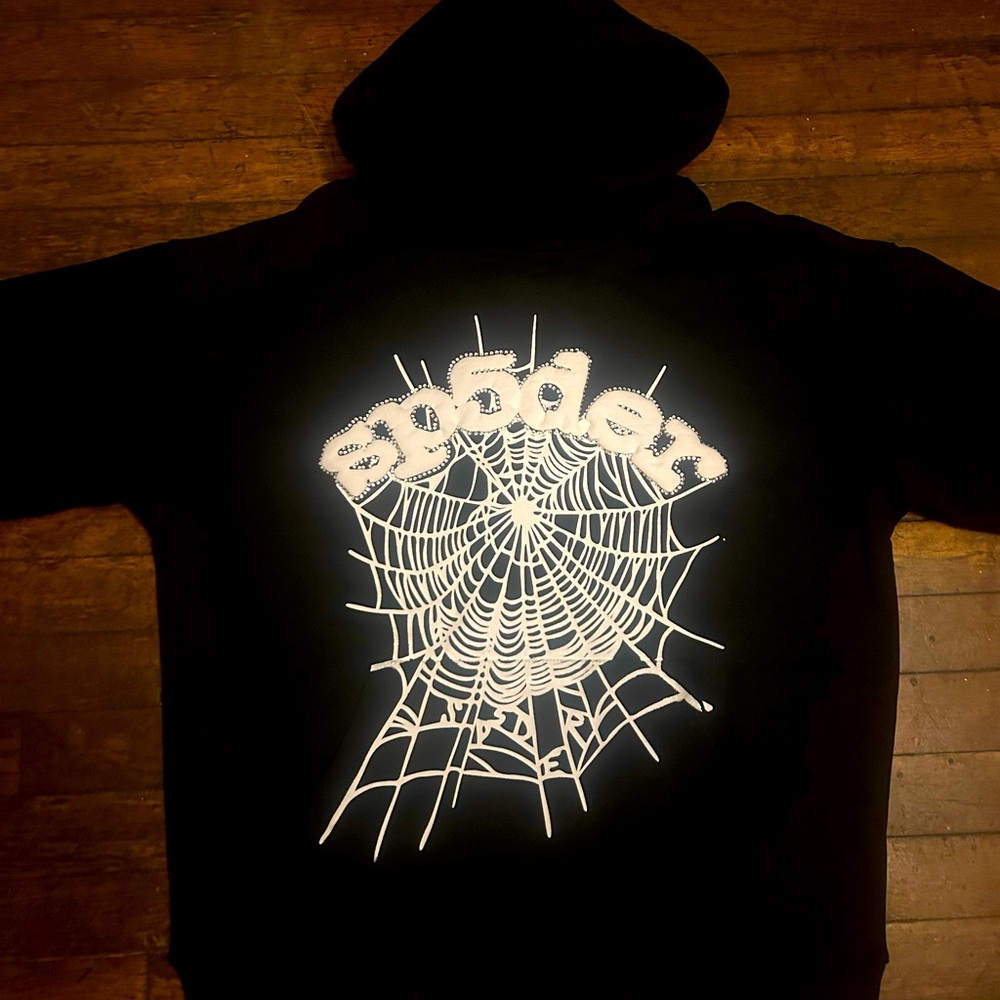 Black n white Sp5der Hoodie